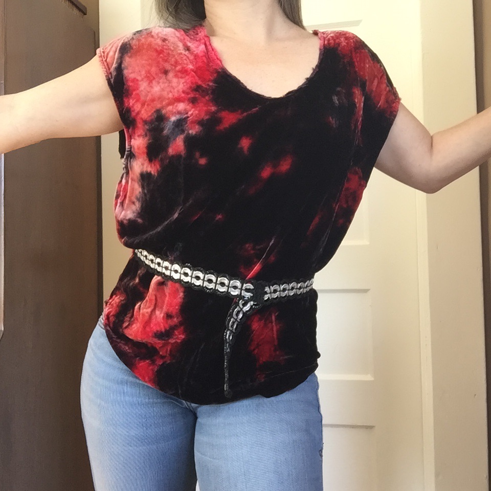 Giulia Tie-Dyed Velvet Tunic